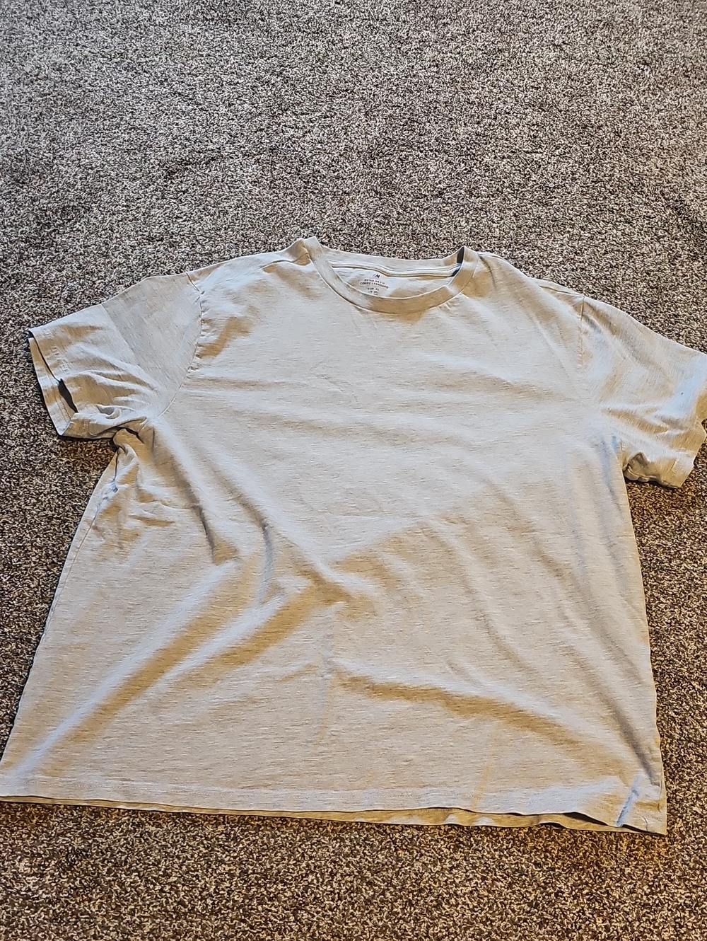 H&M Men's Crewneck Tee - Light Gray